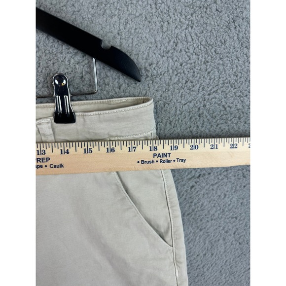 Mavi Shorts Mens 35 Cream Jacob Chino Flat Front Stretch Flex Preppy Chino Golf - Picture 3 of 8